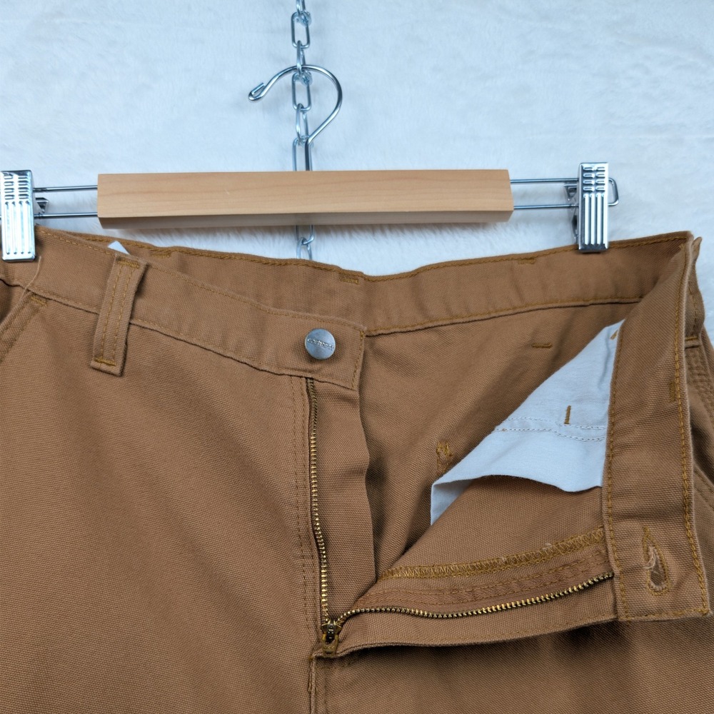 Carhartt Pants Mens 34x32 Brown Carpenter Dungaree Relaxed Straight Leg Workwear